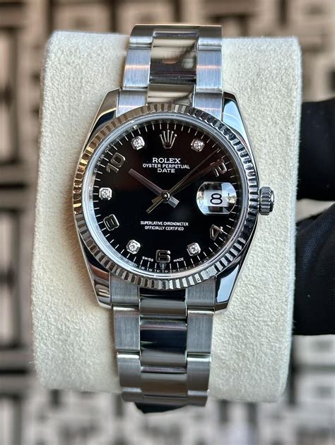 rolex date 34 nero|discontinued rolex dates.